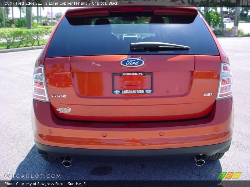 Blazing Copper Metallic / Charcoal Black 2007 Ford Edge SEL