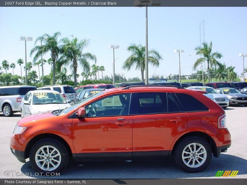 Blazing Copper Metallic / Charcoal Black 2007 Ford Edge SEL