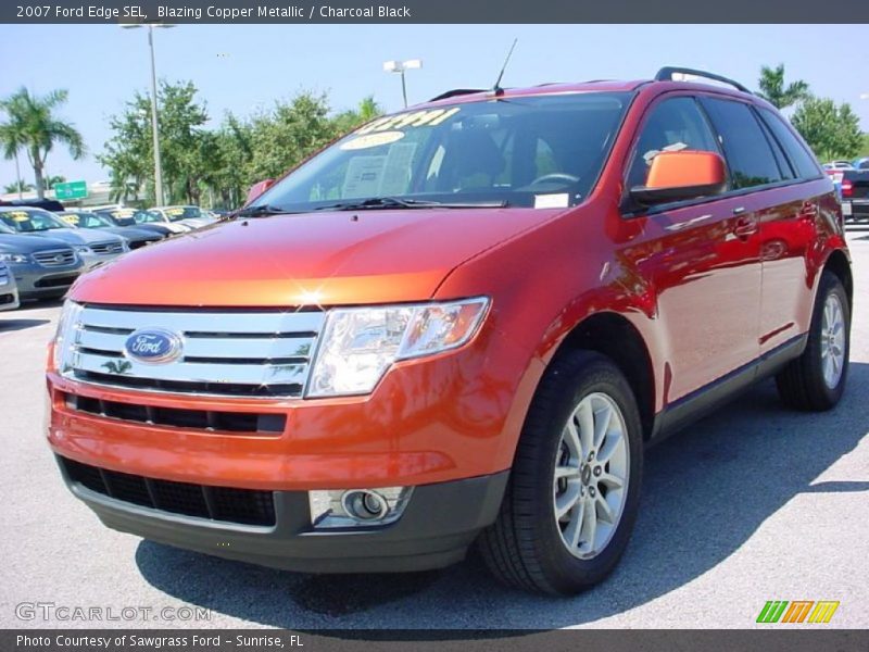 Blazing Copper Metallic / Charcoal Black 2007 Ford Edge SEL