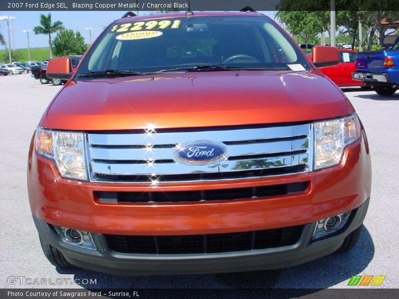 Blazing Copper Metallic / Charcoal Black 2007 Ford Edge SEL
