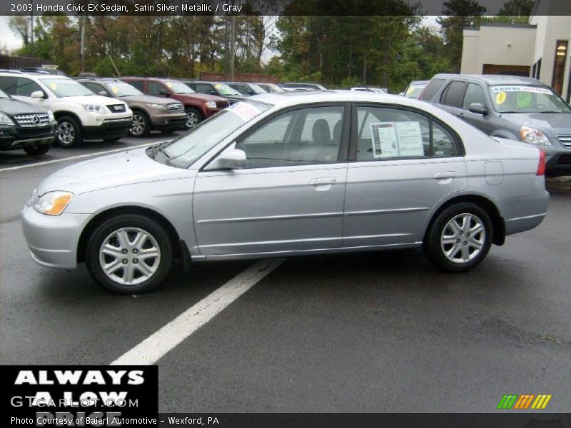 Satin Silver Metallic / Gray 2003 Honda Civic EX Sedan