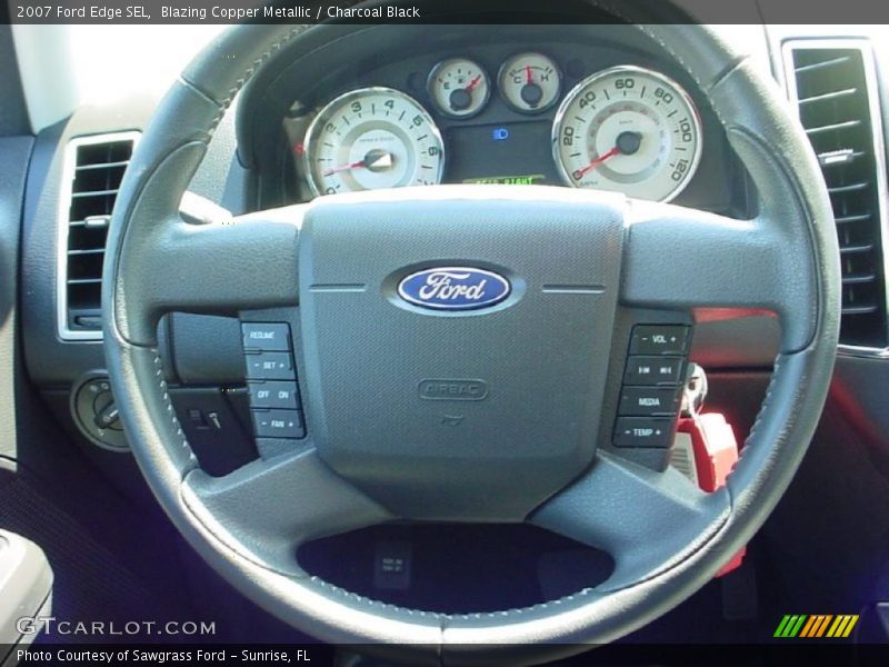 Blazing Copper Metallic / Charcoal Black 2007 Ford Edge SEL