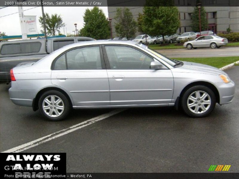 Satin Silver Metallic / Gray 2003 Honda Civic EX Sedan