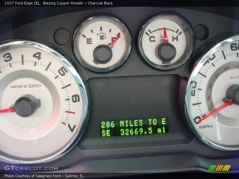 Blazing Copper Metallic / Charcoal Black 2007 Ford Edge SEL