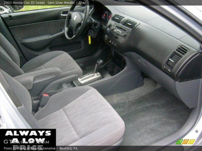 Satin Silver Metallic / Gray 2003 Honda Civic EX Sedan