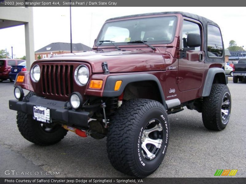 Sienna Pearl / Dark Slate Gray 2003 Jeep Wrangler Sport 4x4