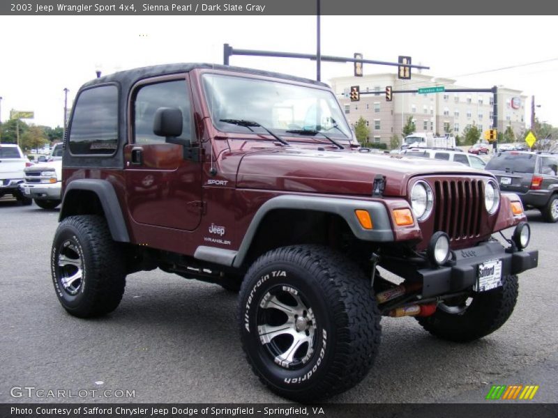 Sienna Pearl / Dark Slate Gray 2003 Jeep Wrangler Sport 4x4