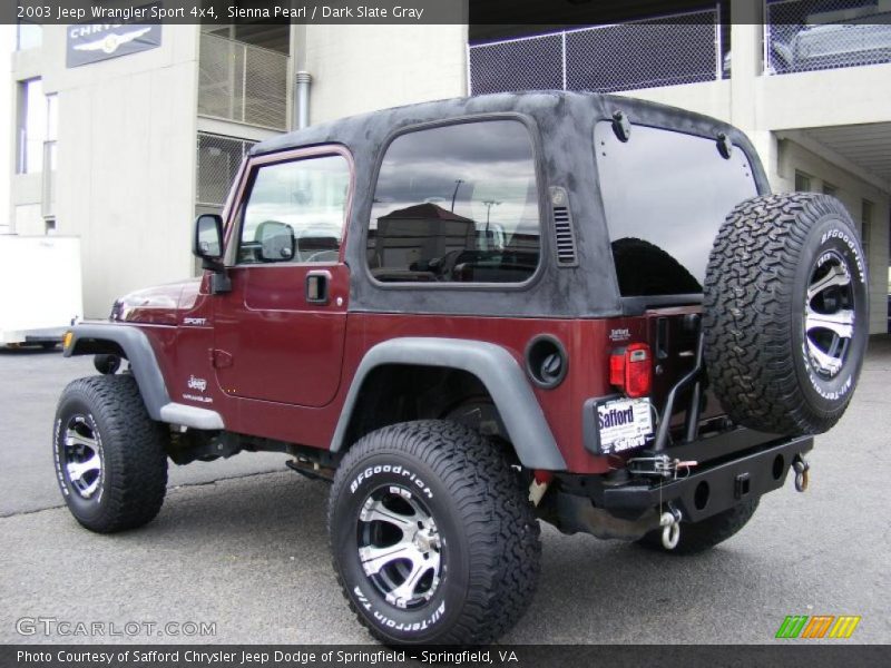 Sienna Pearl / Dark Slate Gray 2003 Jeep Wrangler Sport 4x4