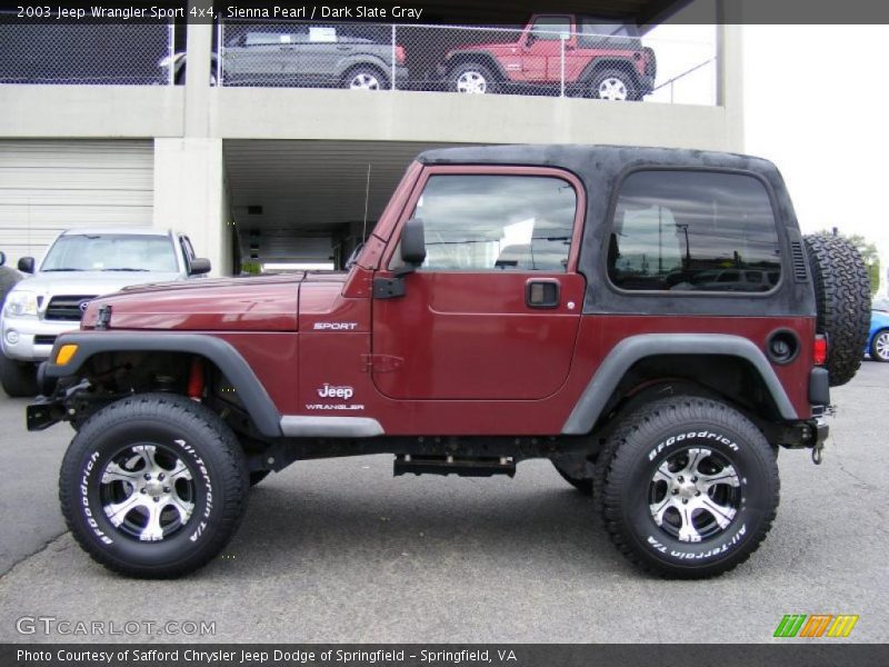 Sienna Pearl / Dark Slate Gray 2003 Jeep Wrangler Sport 4x4