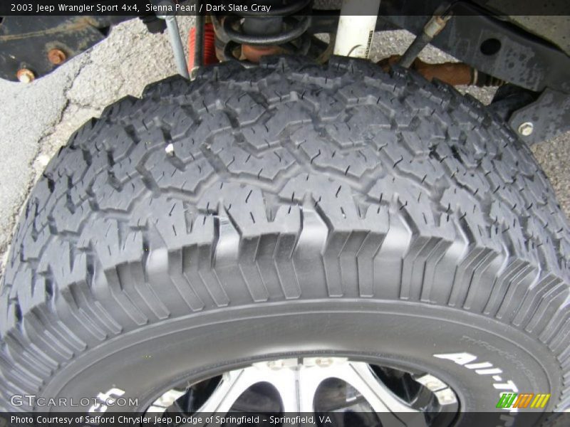 Sienna Pearl / Dark Slate Gray 2003 Jeep Wrangler Sport 4x4