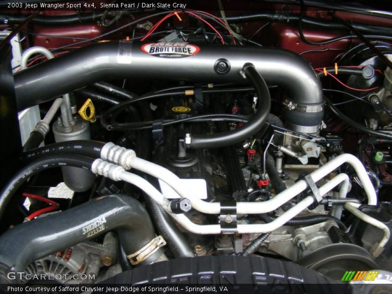 Sienna Pearl / Dark Slate Gray 2003 Jeep Wrangler Sport 4x4