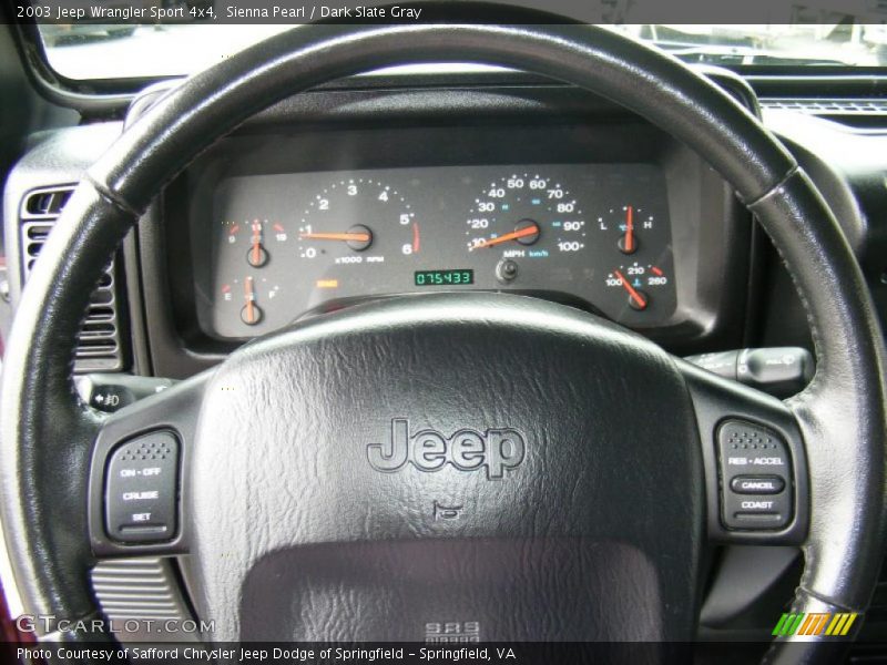 Sienna Pearl / Dark Slate Gray 2003 Jeep Wrangler Sport 4x4
