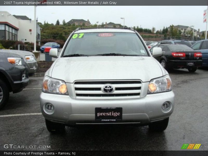 Millenium Silver Metallic / Ash Gray 2007 Toyota Highlander Limited 4WD