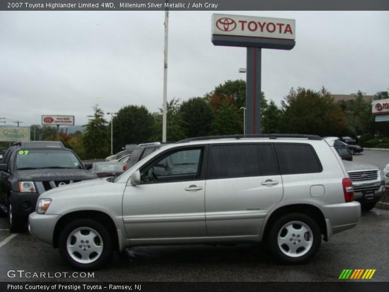Millenium Silver Metallic / Ash Gray 2007 Toyota Highlander Limited 4WD