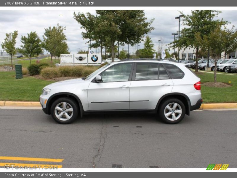 Titanium Silver Metallic / Black 2007 BMW X5 3.0si