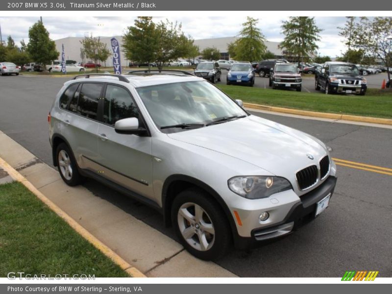 Titanium Silver Metallic / Black 2007 BMW X5 3.0si