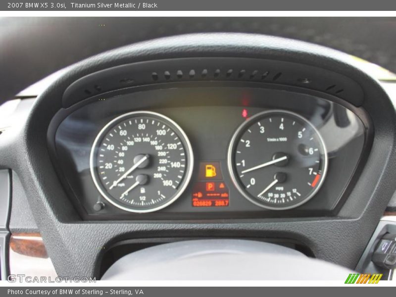 Titanium Silver Metallic / Black 2007 BMW X5 3.0si