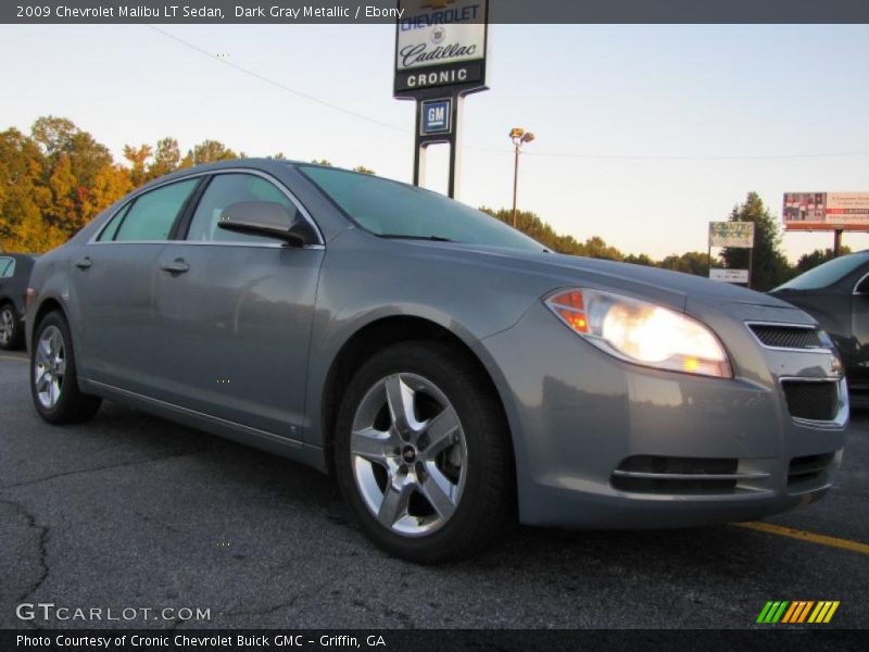 Dark Gray Metallic / Ebony 2009 Chevrolet Malibu LT Sedan