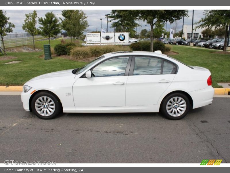 Alpine White / Grey 2009 BMW 3 Series 328xi Sedan