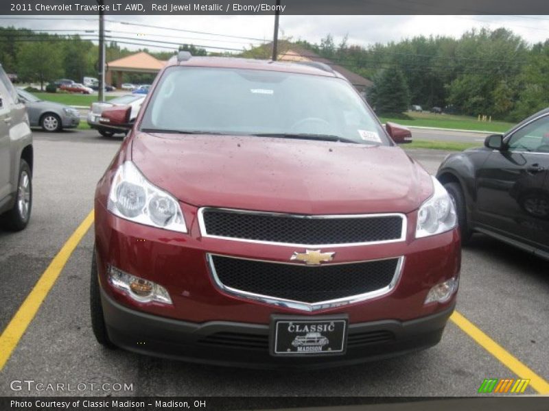 Red Jewel Metallic / Ebony/Ebony 2011 Chevrolet Traverse LT AWD