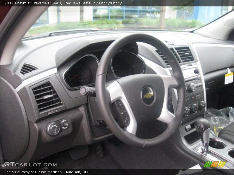 Red Jewel Metallic / Ebony/Ebony 2011 Chevrolet Traverse LT AWD