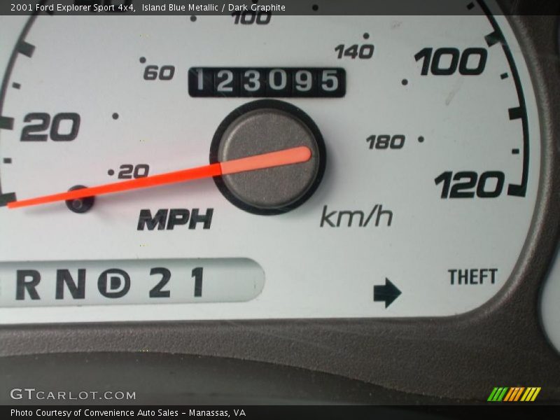 Island Blue Metallic / Dark Graphite 2001 Ford Explorer Sport 4x4
