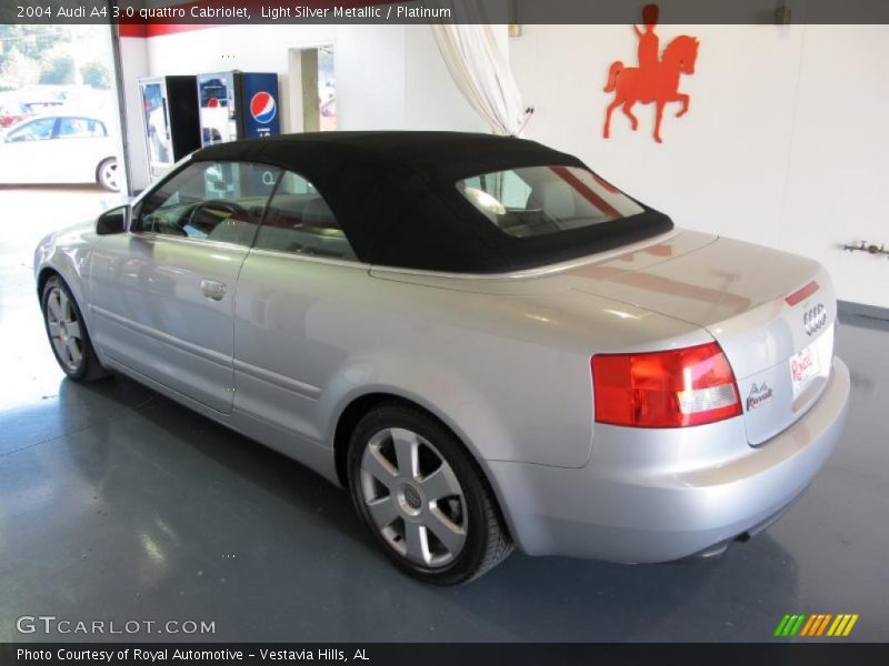 Light Silver Metallic / Platinum 2004 Audi A4 3.0 quattro Cabriolet