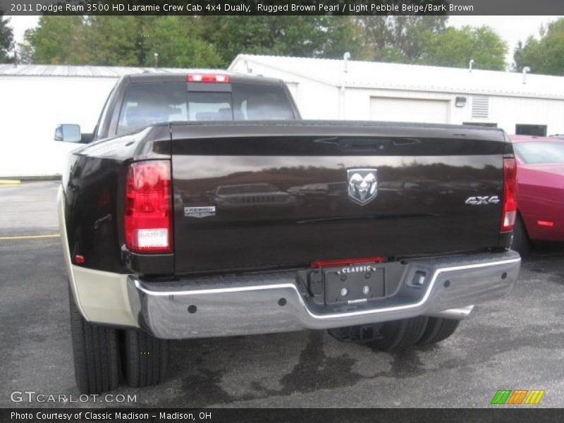 Rugged Brown Pearl / Light Pebble Beige/Bark Brown 2011 Dodge Ram 3500 HD Laramie Crew Cab 4x4 Dually