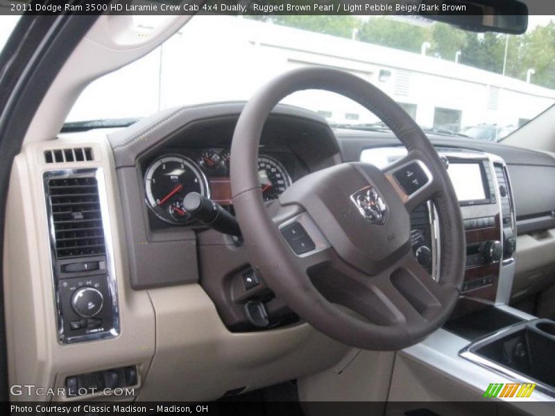 Rugged Brown Pearl / Light Pebble Beige/Bark Brown 2011 Dodge Ram 3500 HD Laramie Crew Cab 4x4 Dually