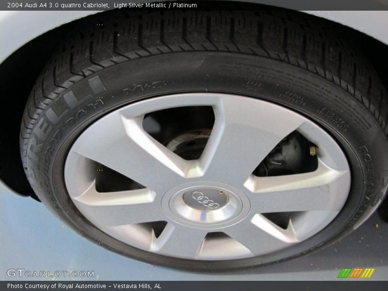 Light Silver Metallic / Platinum 2004 Audi A4 3.0 quattro Cabriolet