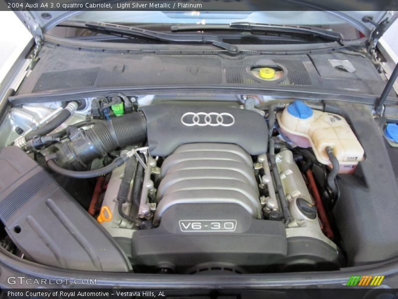 Light Silver Metallic / Platinum 2004 Audi A4 3.0 quattro Cabriolet