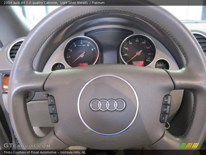 Light Silver Metallic / Platinum 2004 Audi A4 3.0 quattro Cabriolet