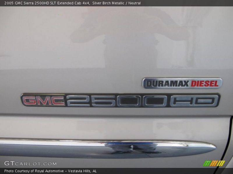 Silver Birch Metallic / Neutral 2005 GMC Sierra 2500HD SLT Extended Cab 4x4