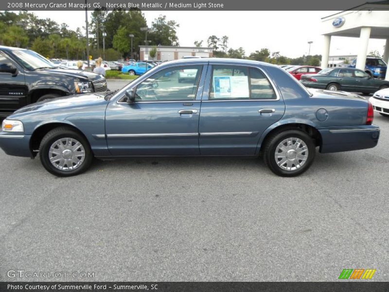 Norsea Blue Metallic / Medium Light Stone 2008 Mercury Grand Marquis GS