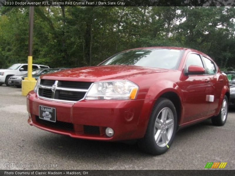 Inferno Red Crystal Pearl / Dark Slate Gray 2010 Dodge Avenger R/T