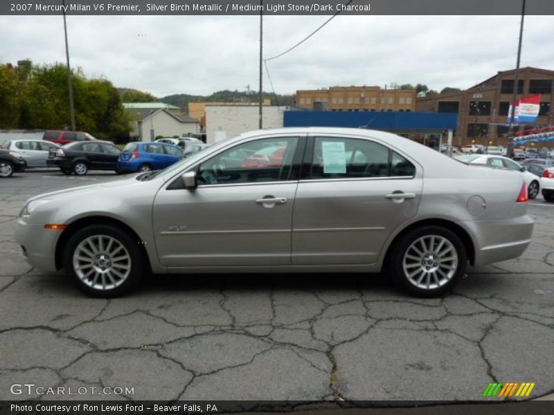 Silver Birch Metallic / Medium Light Stone/Dark Charcoal 2007 Mercury Milan V6 Premier