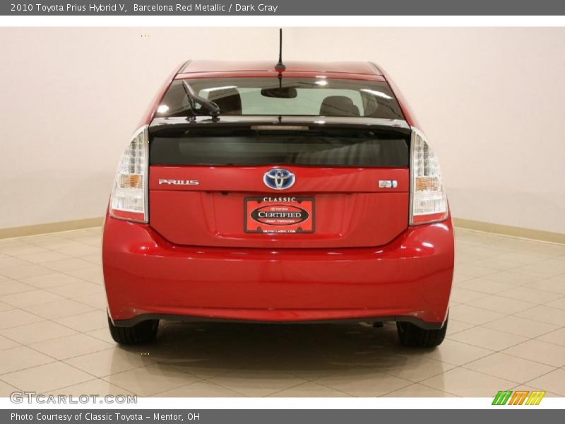 Barcelona Red Metallic / Dark Gray 2010 Toyota Prius Hybrid V
