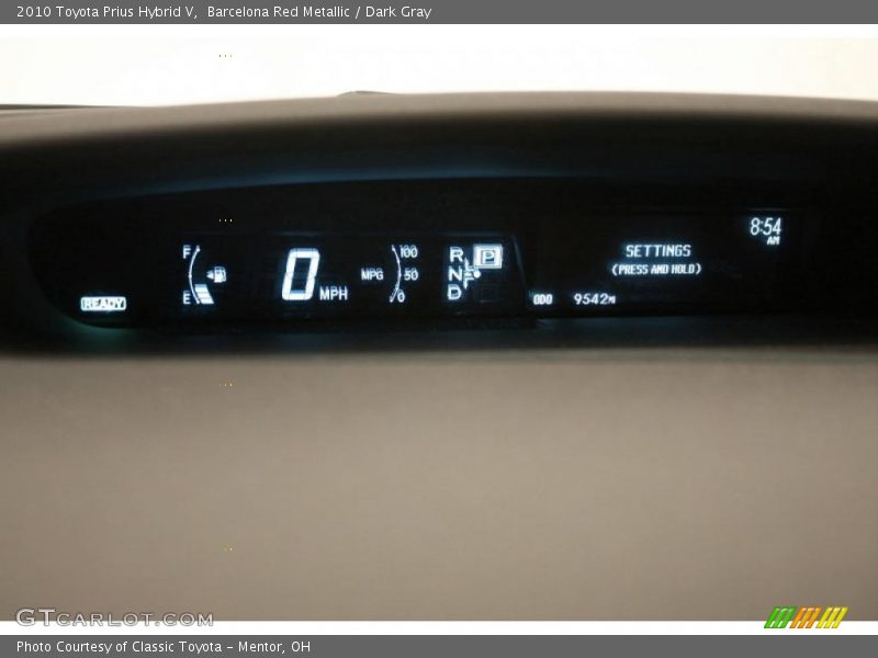 Barcelona Red Metallic / Dark Gray 2010 Toyota Prius Hybrid V