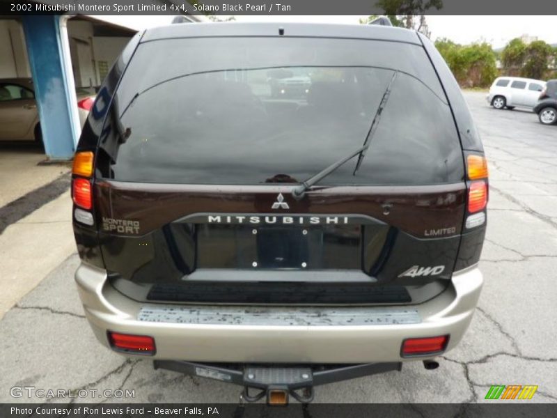 Solano Black Pearl / Tan 2002 Mitsubishi Montero Sport Limited 4x4
