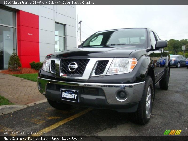 Super Black / Graphite 2010 Nissan Frontier SE V6 King Cab 4x4