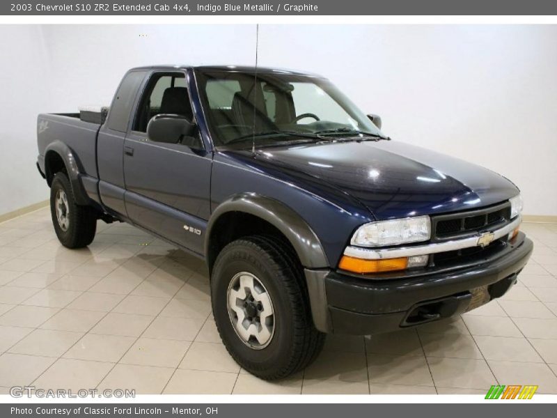 Indigo Blue Metallic / Graphite 2003 Chevrolet S10 ZR2 Extended Cab 4x4