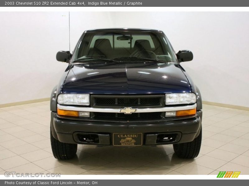 Indigo Blue Metallic / Graphite 2003 Chevrolet S10 ZR2 Extended Cab 4x4
