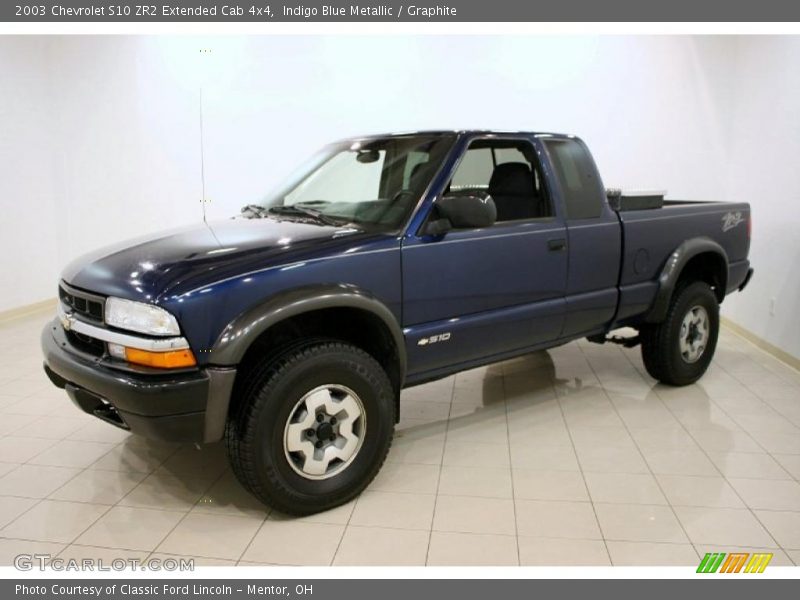 Indigo Blue Metallic / Graphite 2003 Chevrolet S10 ZR2 Extended Cab 4x4