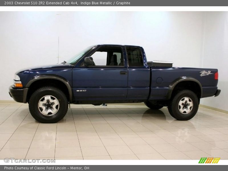 Indigo Blue Metallic / Graphite 2003 Chevrolet S10 ZR2 Extended Cab 4x4