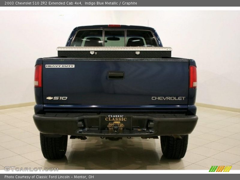 Indigo Blue Metallic / Graphite 2003 Chevrolet S10 ZR2 Extended Cab 4x4