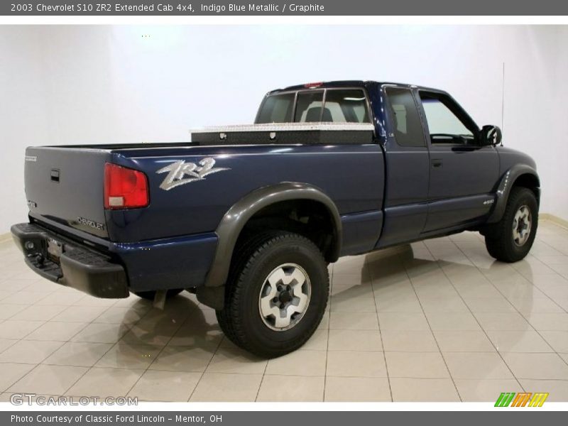 Indigo Blue Metallic / Graphite 2003 Chevrolet S10 ZR2 Extended Cab 4x4