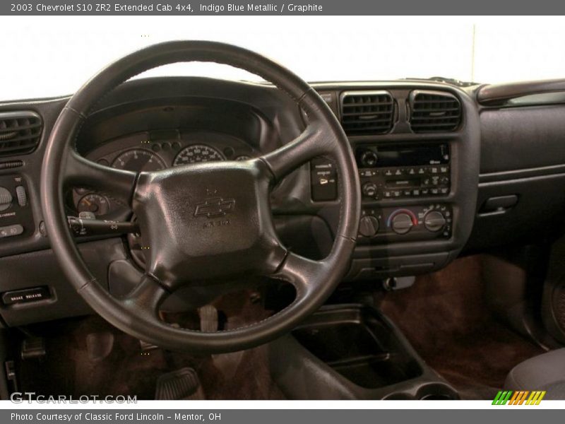 Indigo Blue Metallic / Graphite 2003 Chevrolet S10 ZR2 Extended Cab 4x4