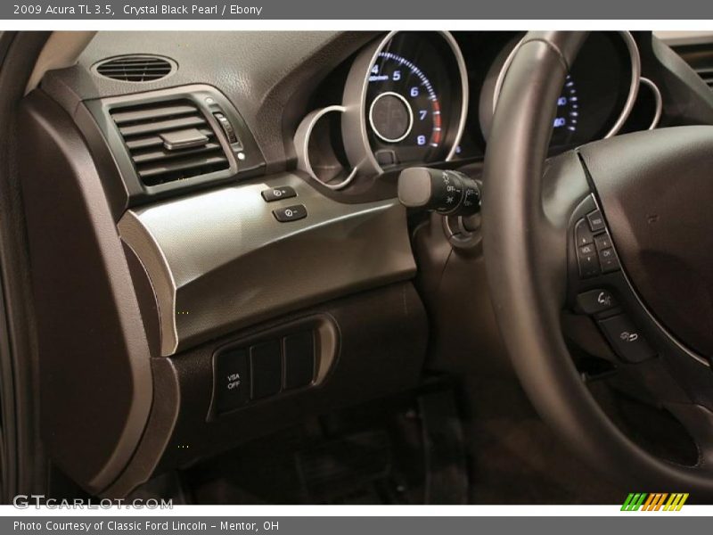 Crystal Black Pearl / Ebony 2009 Acura TL 3.5