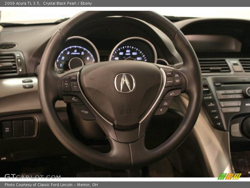 Crystal Black Pearl / Ebony 2009 Acura TL 3.5