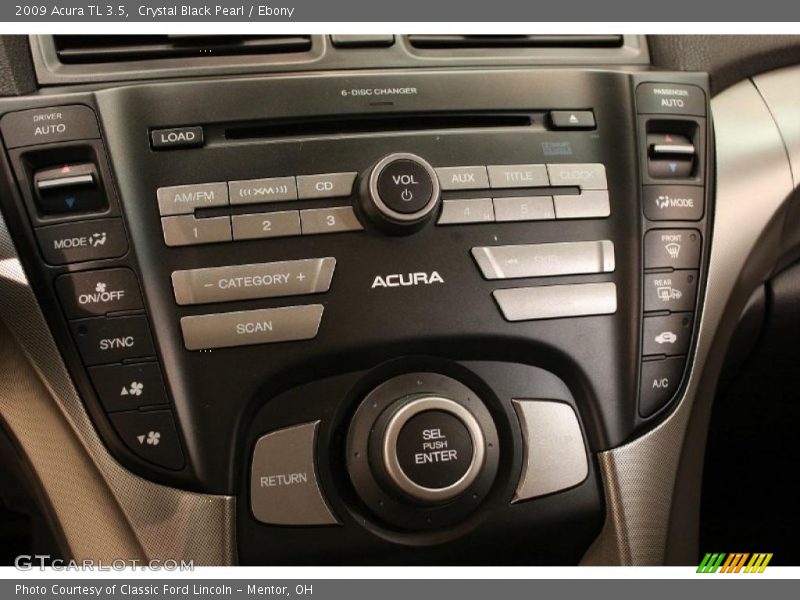 Crystal Black Pearl / Ebony 2009 Acura TL 3.5